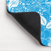 Botanische Beauties Light Blue Mouse Pad Mousepad (Ecke)