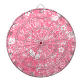 Botanische Beauties Light Pink Dart Board Dartscheibe (vorne)