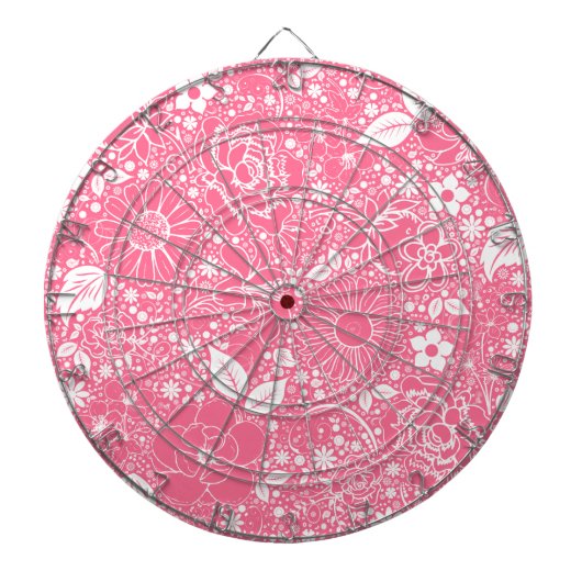 Botanische Beauties Light Pink Dart Board Dartscheibe (vorne)