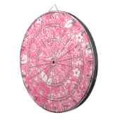 Botanische Beauties Light Pink Dart Board Dartscheibe (Vorderseite rechts)