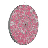Botanische Beauties Light Pink Dart Board Dartscheibe (Vorderseite Links)