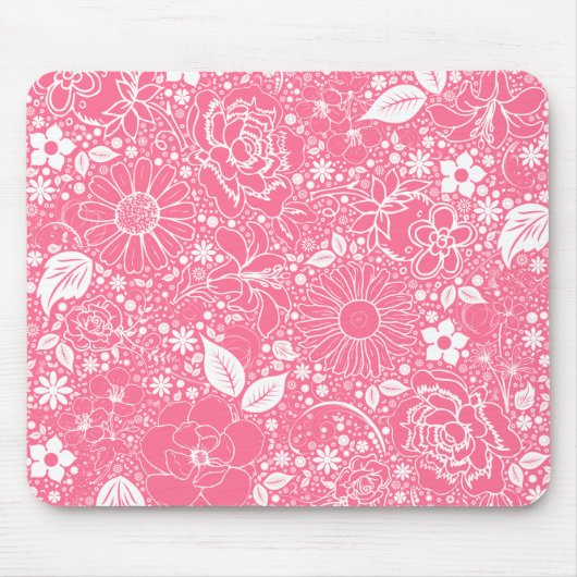 Botanische Beauties Light Pink MOUSEPAD (Vorne)