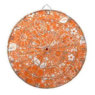 Botanische Beauties Orange Dart Board Dartscheibe