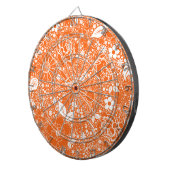 Botanische Beauties Orange Dart Board Dartscheibe (Vorderseite rechts)