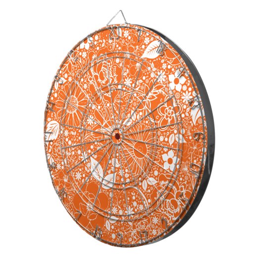 Botanische Beauties Orange Dart Board Dartscheibe (Vorderseite rechts)