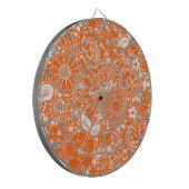 Botanische Beauties Orange Dart Board Dartscheibe (Vorderseite Links)