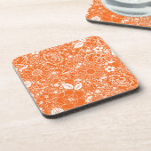 Botanische Beauties Orange UNTERSETZER (Linke Seite)