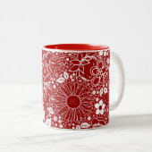 Botanische Beauties Red Coffee Tasse (VorderseiteRechts)