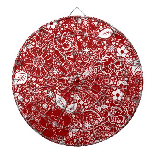 Botanische Beauties Red Dart Board Dartscheibe (vorne)