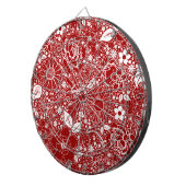 Botanische Beauties Red Dart Board Dartscheibe (Vorderseite rechts)