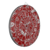 Botanische Beauties Red Dart Board Dartscheibe (Vorderseite Links)