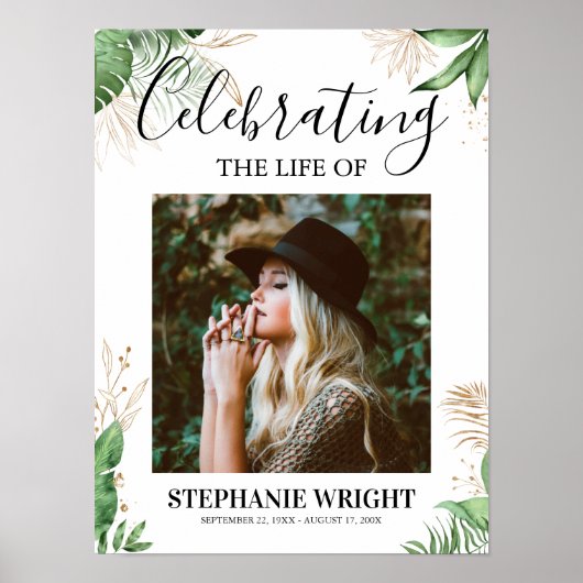 Botanische Beerdigung Begrüßung des Lebens Poster (Vorne)