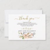 Botanische Beerdigung Dankeschön Karte (Vorderseite)