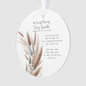 Botanische Beerdigung/Gedenkfeier Ornament (Vorderseite)