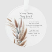 Botanische Beerdigung/Gedenkfeier Ornament (Vorderseite)