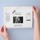 Botanische Beerdigungsbeutel, Obituary Chip Bag Flyer (Hand)