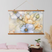 Botanische Beleuchtung Wandteppich Mit Holzrahmen (Schlafzimmer)