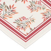 Botanische Berries & Blätter Rote Streifen Kurzer Tischläufer (Ecke)