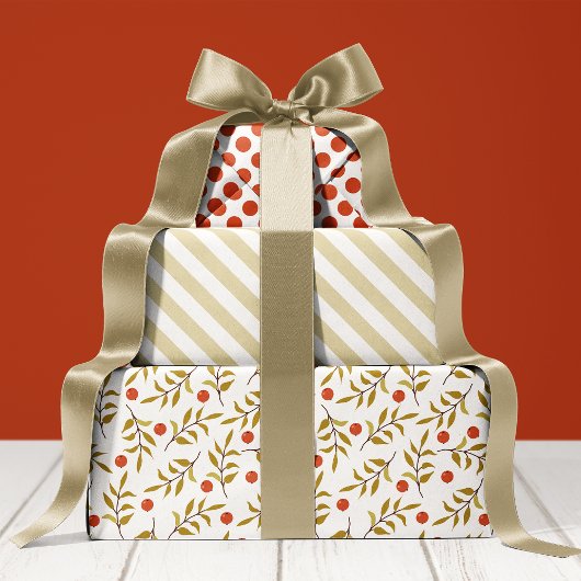 Botanische Berries Urlaub im Wasser Geschenkpapier Set