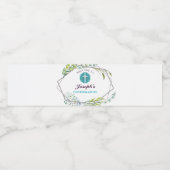 Botanische Bestätigung der Blauen Kreuzung Wasserflaschenetikett (Einzelnes Label)