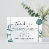 Botanische Bestattungskarte Dankeskarte (Stehend Vorderseite)