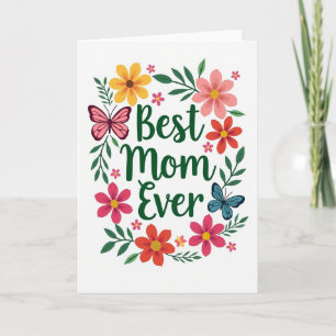 Botanische Beste-Mama-aller-Zeiten-Karte Karte