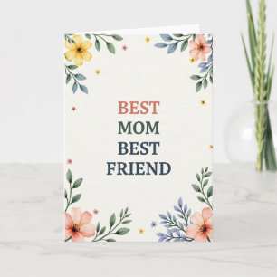Botanische Beste-Mama-Freundin-Karte Karte
