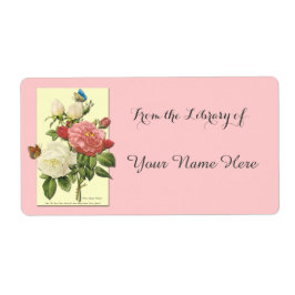 Botanische Bibliothek der weißen Rote Rosen des Bu