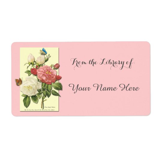 Botanische Bibliothek der weißen Rote Rosen des Bu (Vorne)