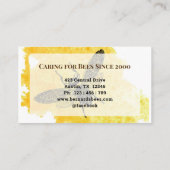 Botanische Biene in moderner Wasserfarbe Behaltend Visitenkarte (Rückseite)