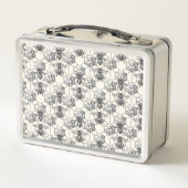 Botanische Biene Metall Brotdose (Rückseite)