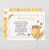 Botanische Bienenbücher für die Babyverpackungskar Einladungspostkarte (Vorne/Hinten)