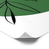 Botanische Bilanz: Blätter und Abstrakte Formen Poster (Ecke)