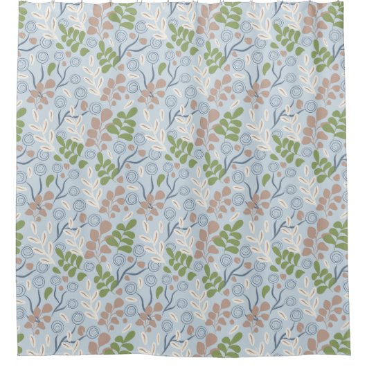 Botanische Bio Formen Duschvorhang (Vorderseite)