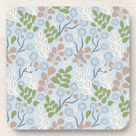 Botanische Bio Formen Getränkeuntersetzer (Vorderseite)