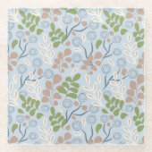 Botanische Bio Formen Glasuntersetzer (Vorderseite)