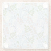 Botanische Bio Formen Glasuntersetzer (Rückseite)