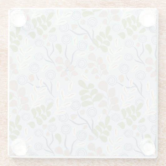 Botanische Bio Formen Glasuntersetzer (Rückseite)