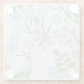 Botanische Bio Formen Glasuntersetzer (Rückseite)