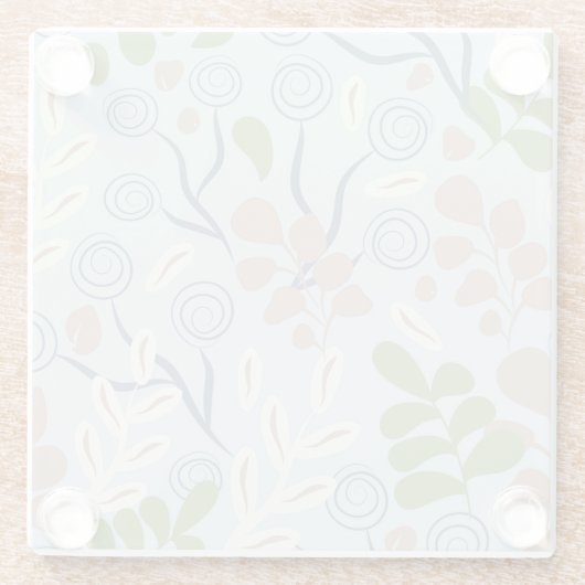 Botanische Bio Formen Glasuntersetzer (Rückseite)