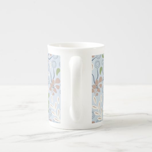 Botanische Bio Formen Porzellantasse (Rückseite)