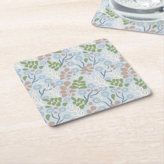 Botanische Bio Formen Rechteckiger Pappuntersetzer (angewinkelt)