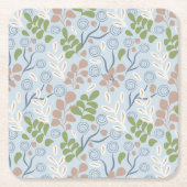 Botanische Bio Formen Rechteckiger Pappuntersetzer (Vorderseite)