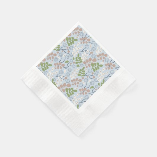Botanische Bio Formen Serviette (Ecke)
