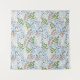 Botanische Bio Formen Wandteppich