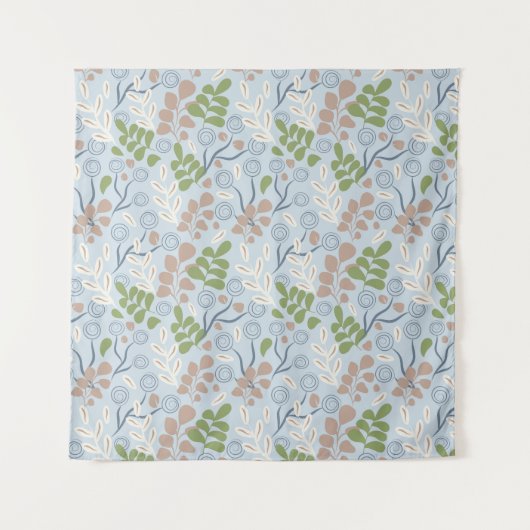 Botanische Bio Formen Wandteppich (Vorderseite)