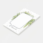 Botanische Blase Personalisiert Post-it Klebezettel (angewinkelt)