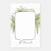 Botanische Blase Personalisiert Post-it Klebezettel (Vorderseite)