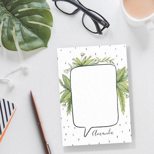 Botanische Blase Personalisiert Post-it Klebezettel