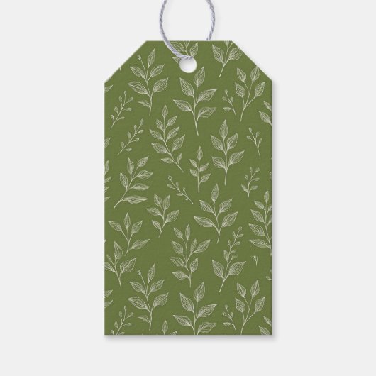 Botanische Blatt Natur Geschenkanhänger (Vorderseite)